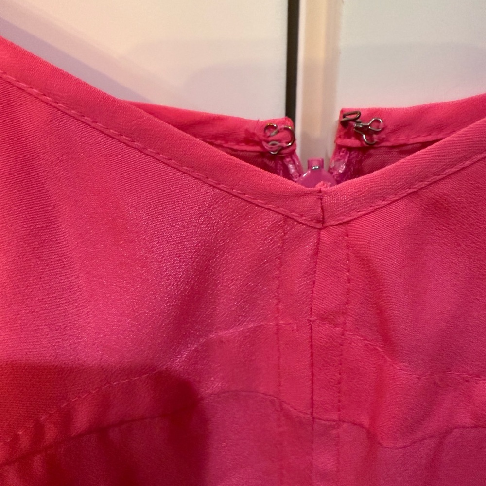 J. Crew Factory Hot Pink Mini Dress Size 10 - Picture 2 of 13